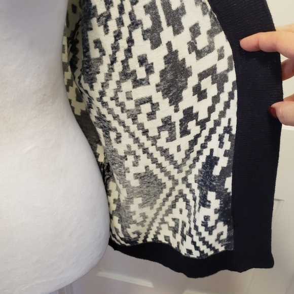 Talbots Diamond Pattern Open Front Cardigan Lightweight size MP - Picture 6 of 8